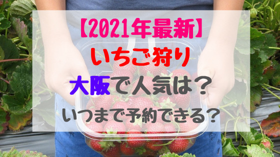 21年最新 いちご狩り大阪で人気は いつまで予約できる バズバズる