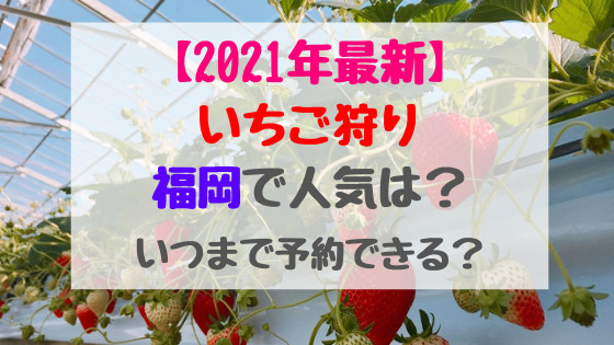 21年最新 いちご狩り福岡で人気は いつまで予約できる バズバズる